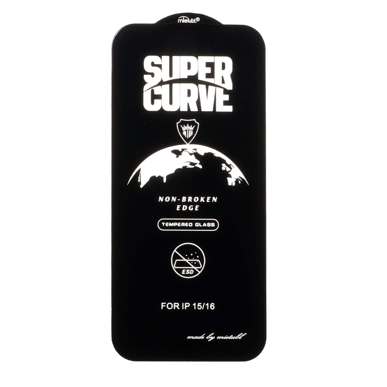 محافظ صفحه نمایش شیشه ای Full Cover ESD SUPER CURVE Mietubl مدل NTC - Apple iPhone 16 / iPhone 15 / iPhone 14 Pro