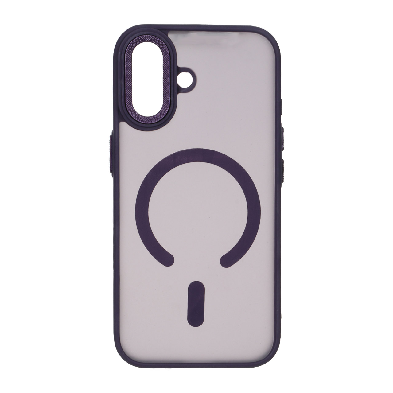 قاب مات لنز کربن طرح مگ سیف دور رنگی Apple iPhone 16 - بنفش