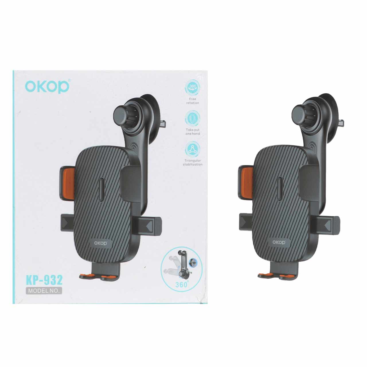هولدر گوشی موبایل دریچه کولری Okop مدل KP-932- مشکی