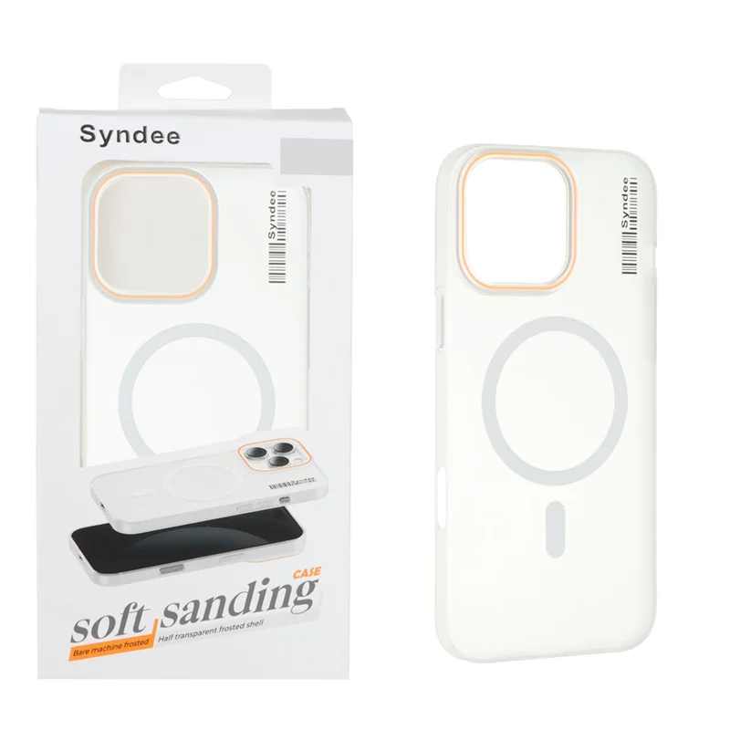 قاب اورجینال Syndee پشت مات MagSafe مدل Apple iPhone 16 Pro Max - سفید (پک دار)