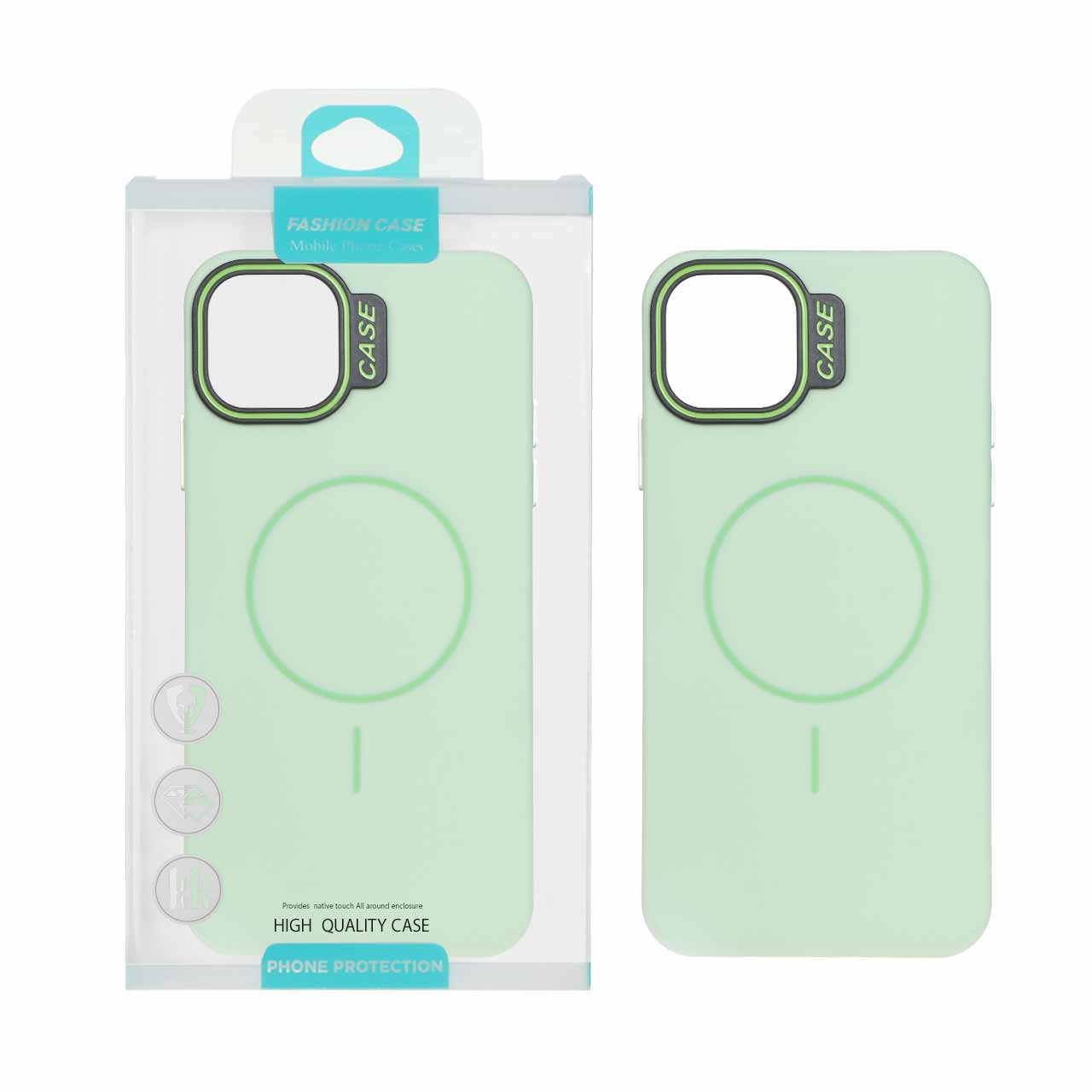 قاب طرح سیلیکون Magsafe پاستیلی Apple iPhone 11 Pro Max - سبز (پک دار)