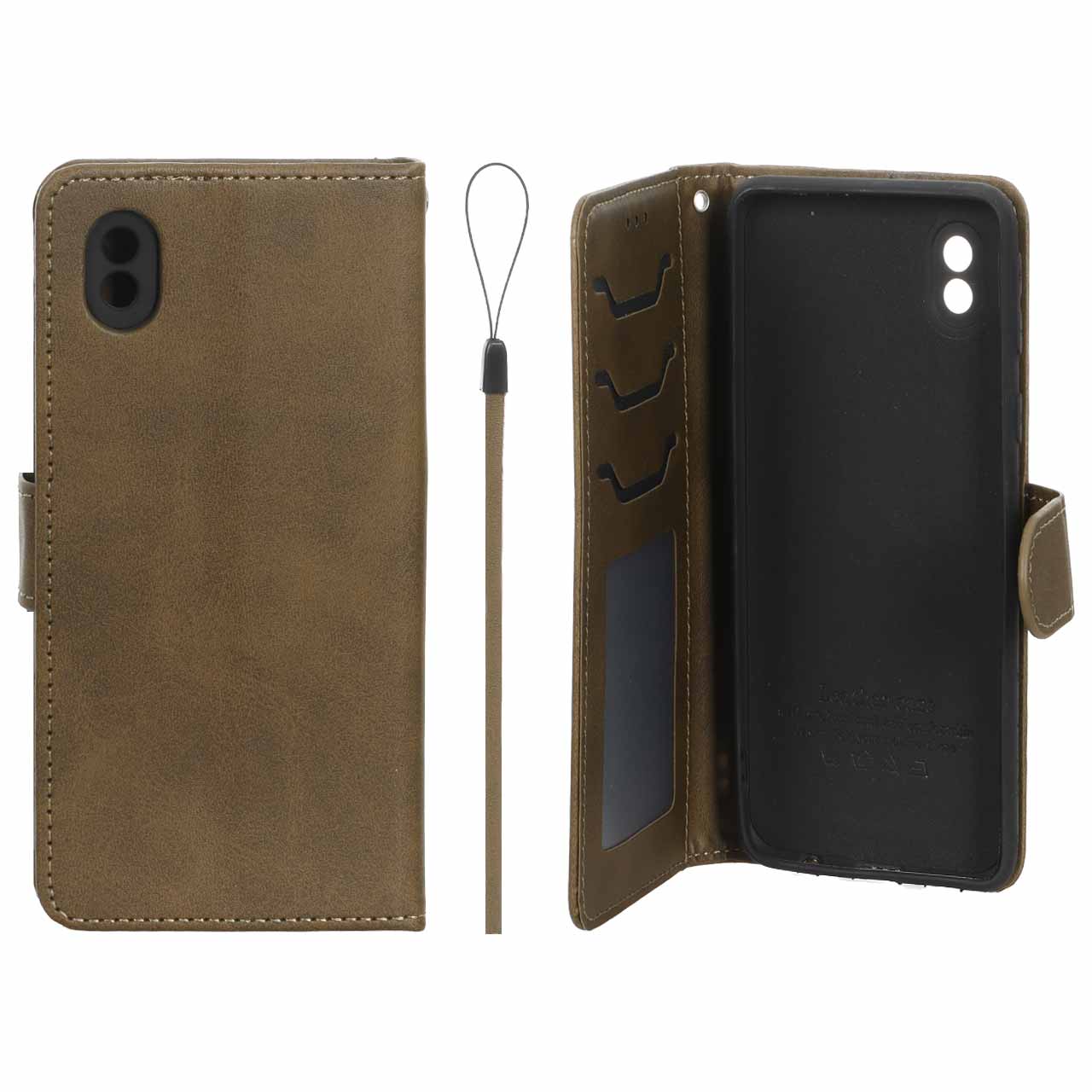 کیف موبایل مگنتی درجه یک داخل خز MNC Plus مدل Samsung Galaxy A01 Core - سبز زیتونی