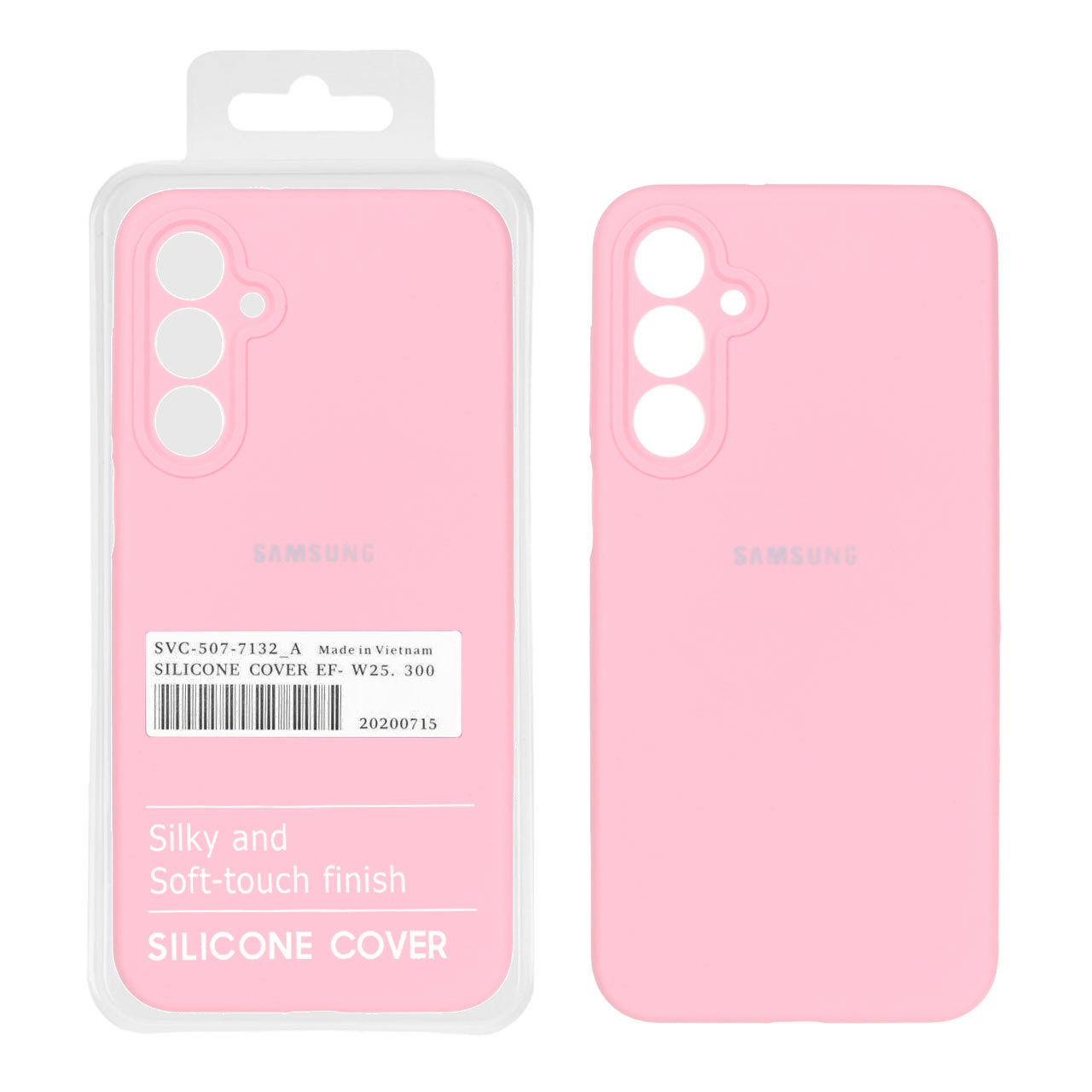 قاب سیلیکونی پاک کنی اورجینال درجه یک Samsung Galaxy A16 - صورتی (پک دار)