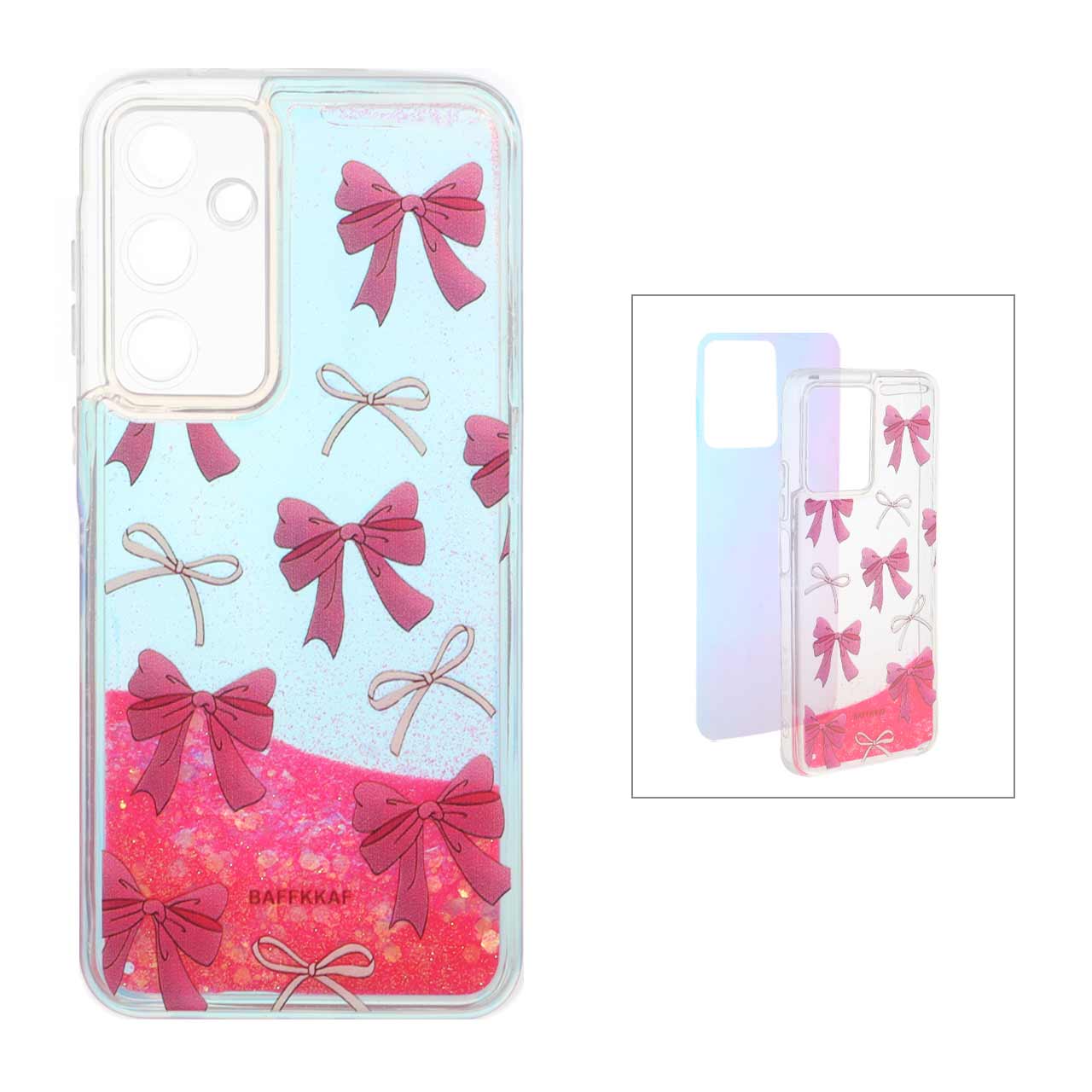 قاب آکواریومی اکلیلی دور ژله ای هفت رنگ Samsung Galaxy A55 - طرح 69