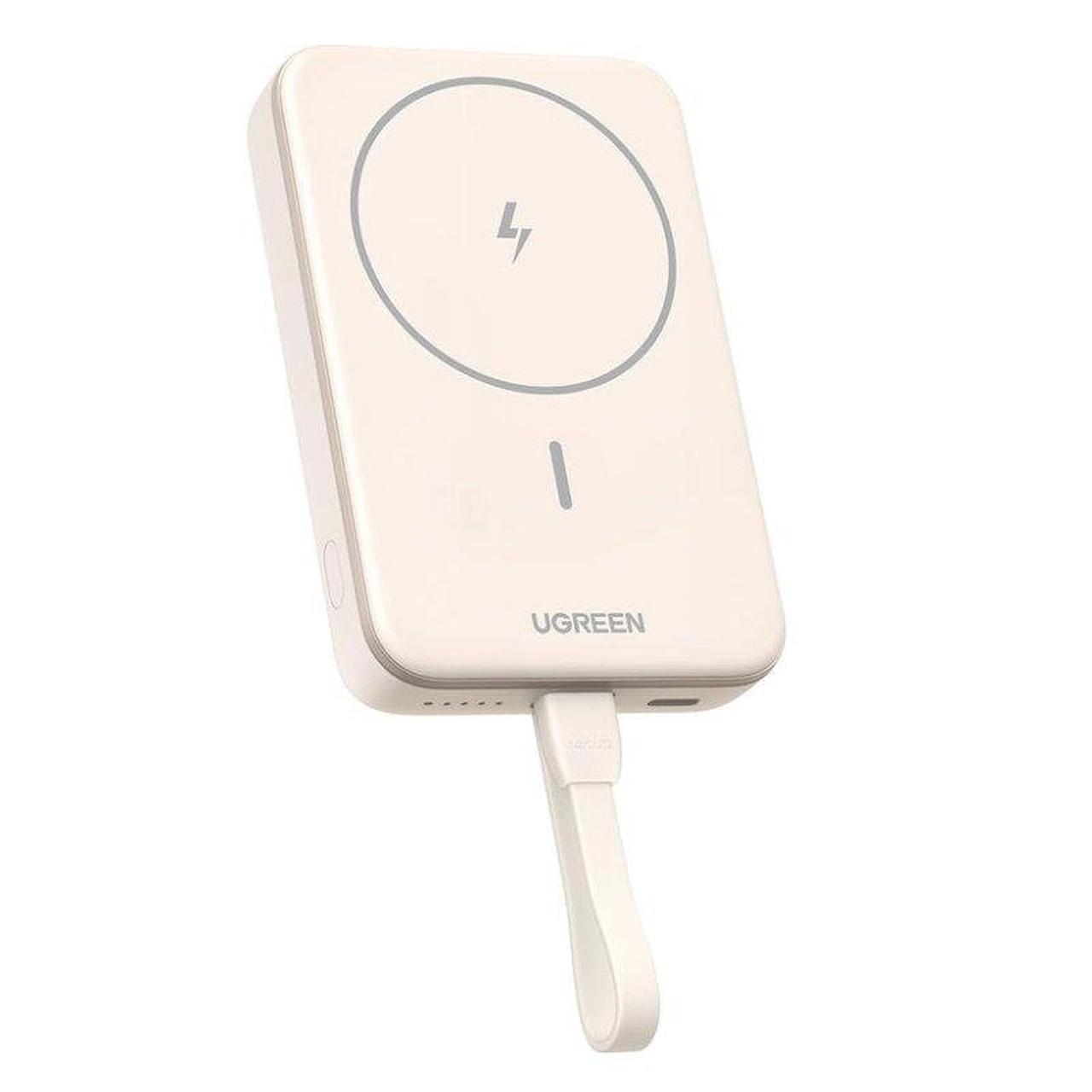 پاوربانک وایرلس PD و فست شارژ UGREEN 20W 10000mAh مدل PB760-35341 - کرم (گارانتی 18 ماهه آسان پیشرو)