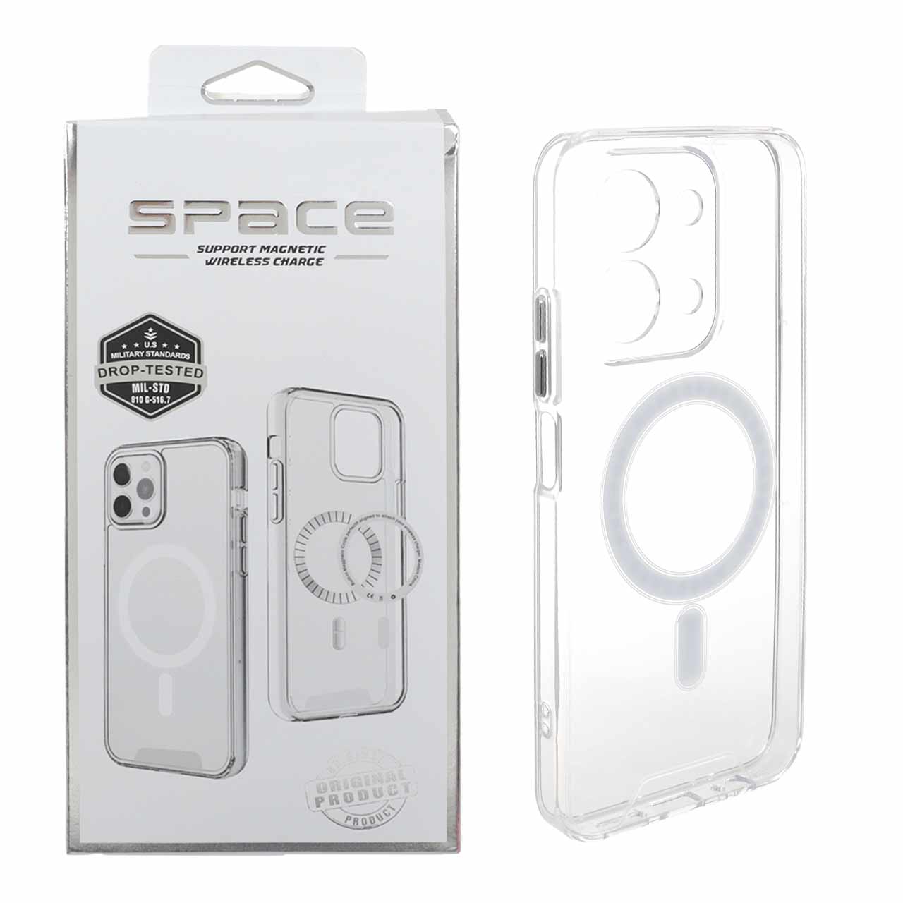 قاب اورجینال Space شفاف Magsafe مدل Xiaomi Redmi 15C / Poco C85 (پک دار)