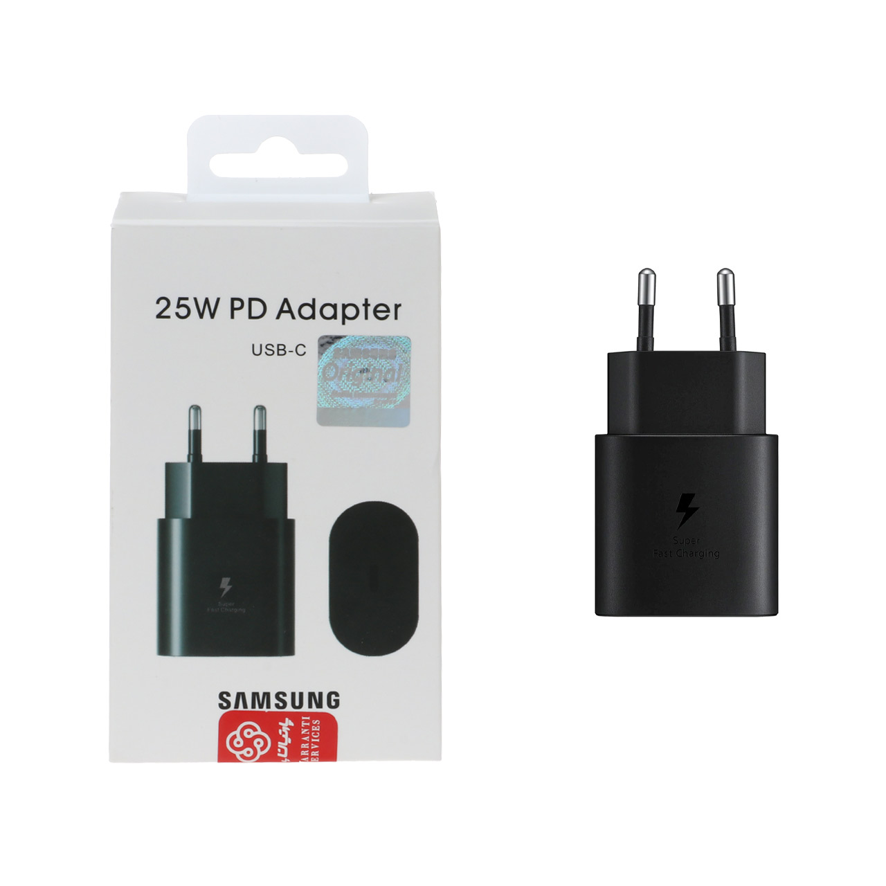 شارژر دیواری دو پین SAMSUNG 25W ـ TA800 ( فست و PD) مشکی ( پارتیان پایا)