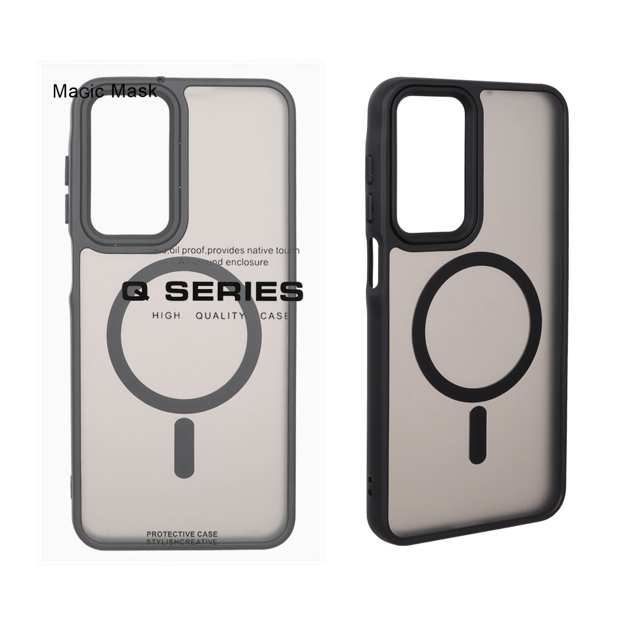 قاب اورجینال Magic Mask مات Magsafe بلک لنز Samsung Galaxy A17 / A26 - مشکی (پک دار)