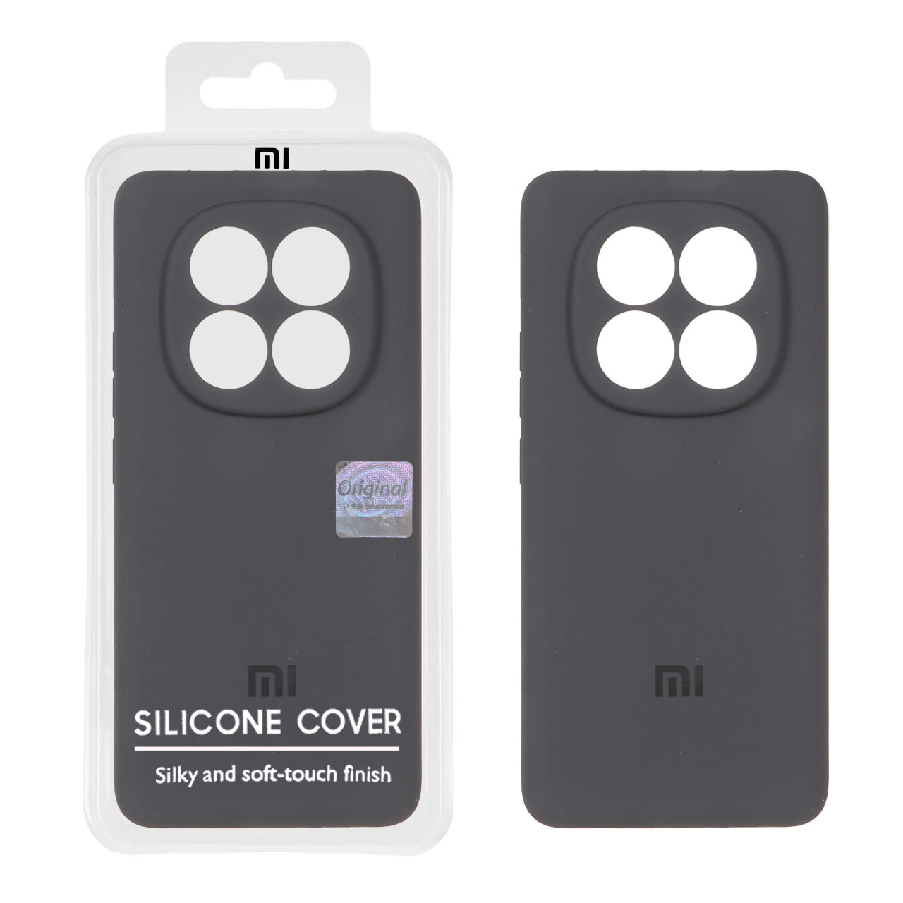 قاب سیلیکونی پاک کنی اورجینال Master Quality مدل Xiaomi Redmi Note 14 Pro 5G / Redmi Note 14 Pro Plus 5G / Poco X7 5G - خاکستری (پک دار)