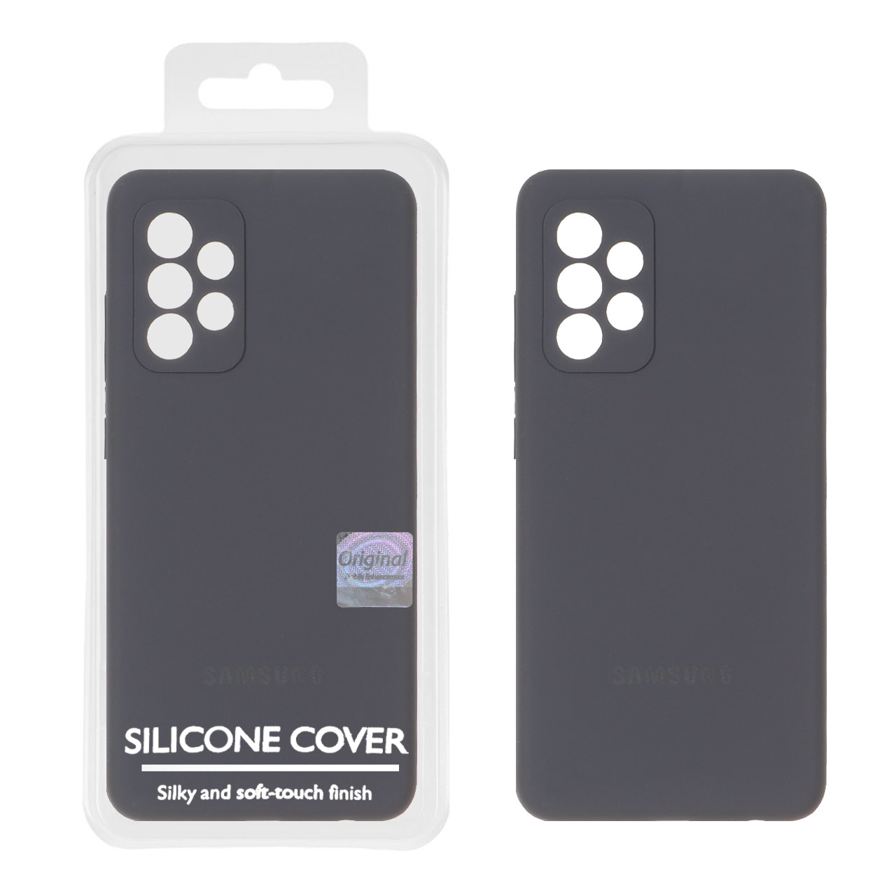 قاب سیلیکونی پاک کنی اورجینال Master Quality مدل Samsung Galaxy A52 / A52s - خاکستری (پک دار)