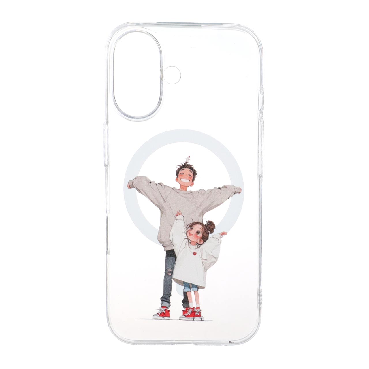 قاب Cute Girl طرح مگ سیف کریستالی Apple iPhone 16 - کد 1