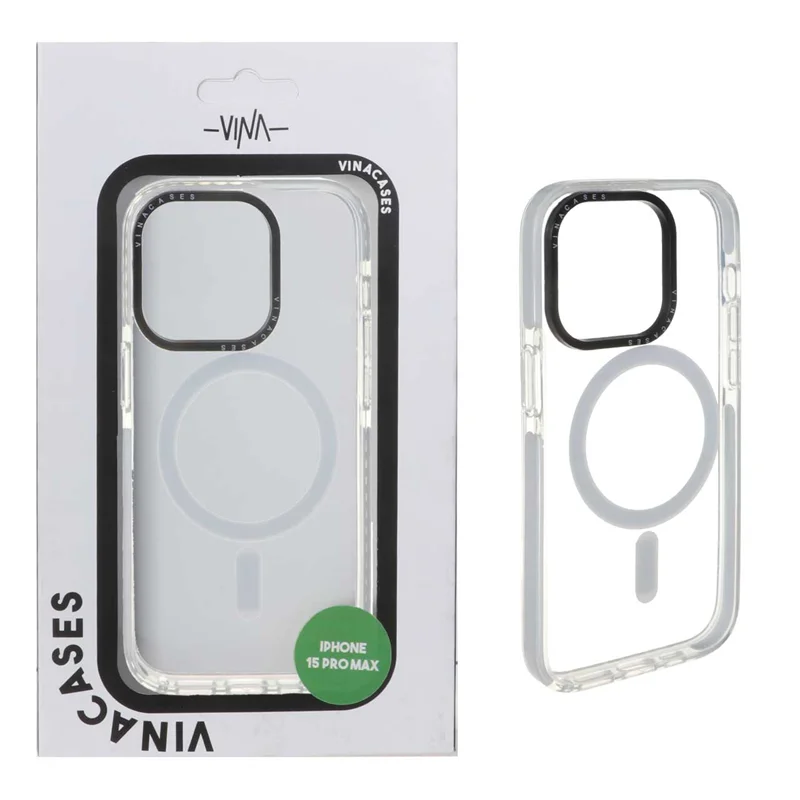 قاب اورجینال Vina شفاف Magsafe مدل Apple iPhone 14 Pro - سفید (پک دار)
