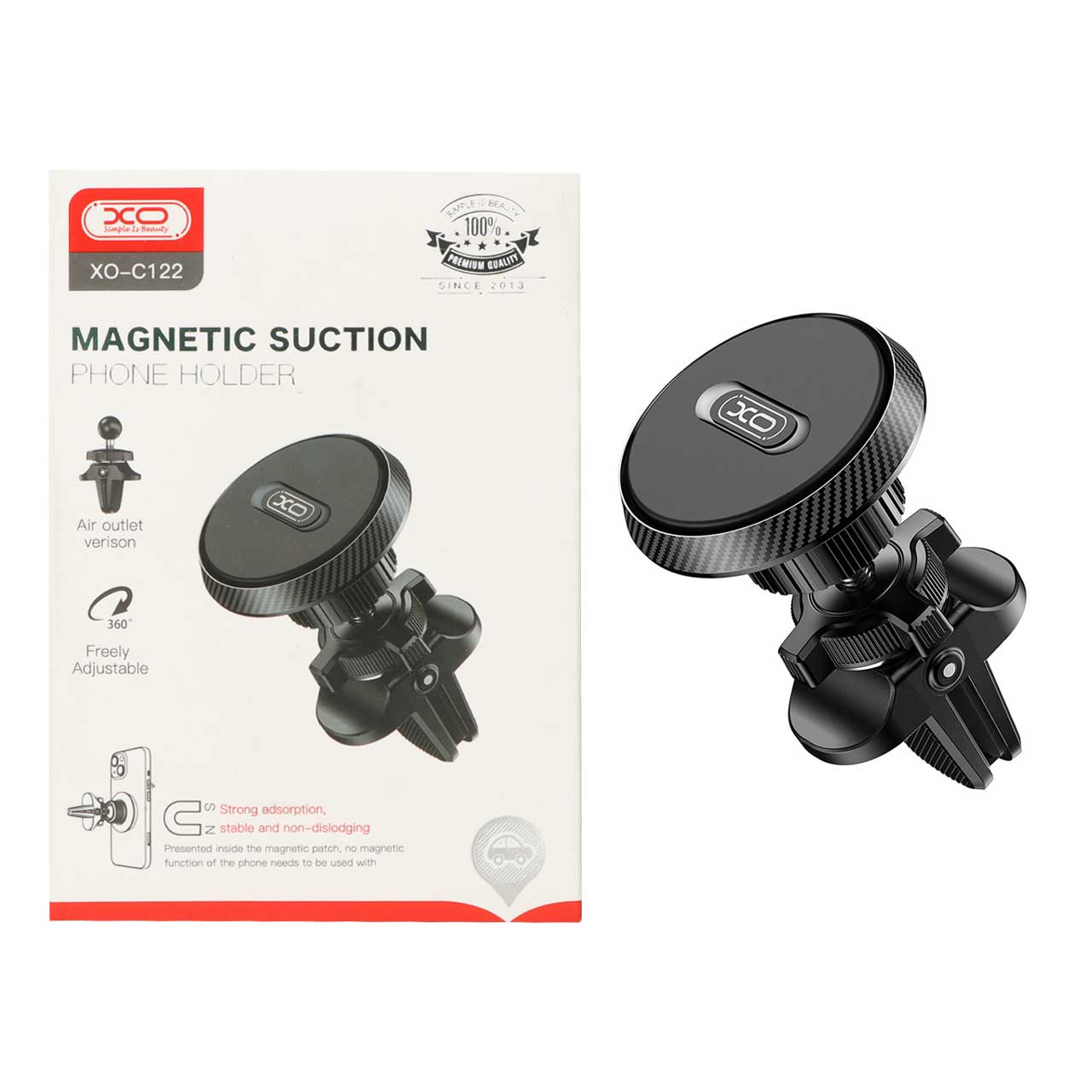 هولدر گوشی موبایل دریچه کولری مگنتی XO مدل XO-C122 - مشکی