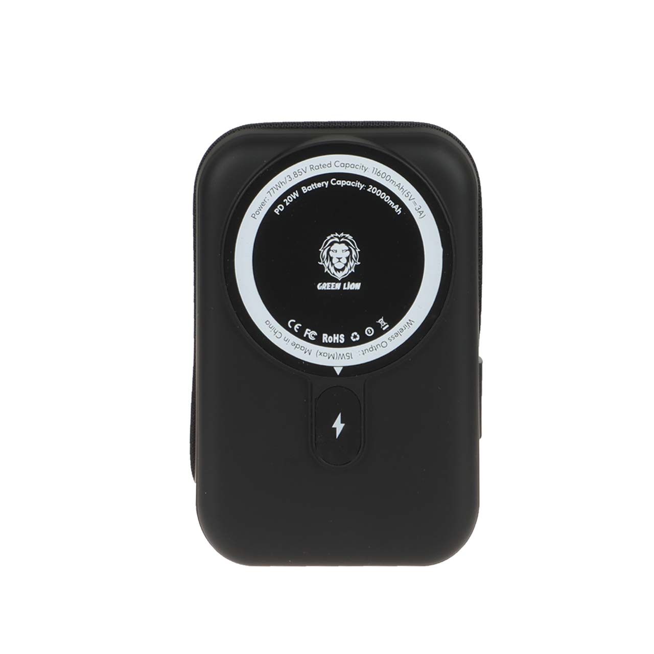 پاوربانک (PD و فست شارژ) Green Lion 20W 20000mAh مدل GNMPB20KTCBK - مشکی (گارانتی 24 ماهه ایویز)