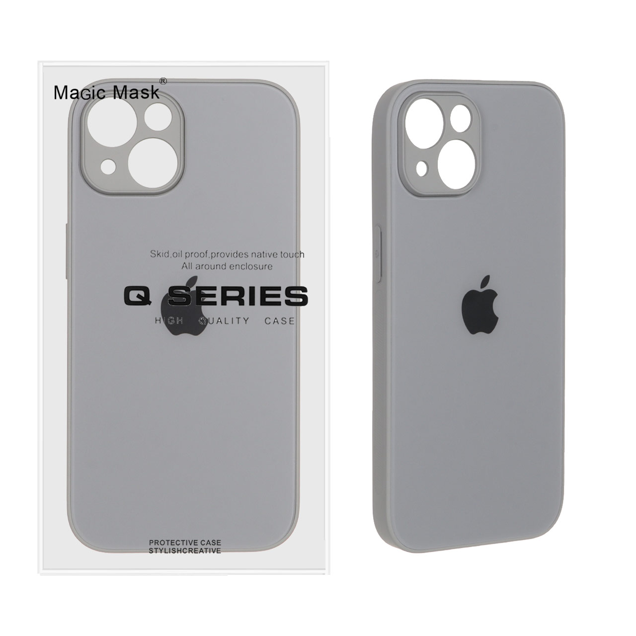 قاب اورجینال PVD ضدخش Magic Mask مدل Apple iPhone 15 - خاکستری (پک دار)