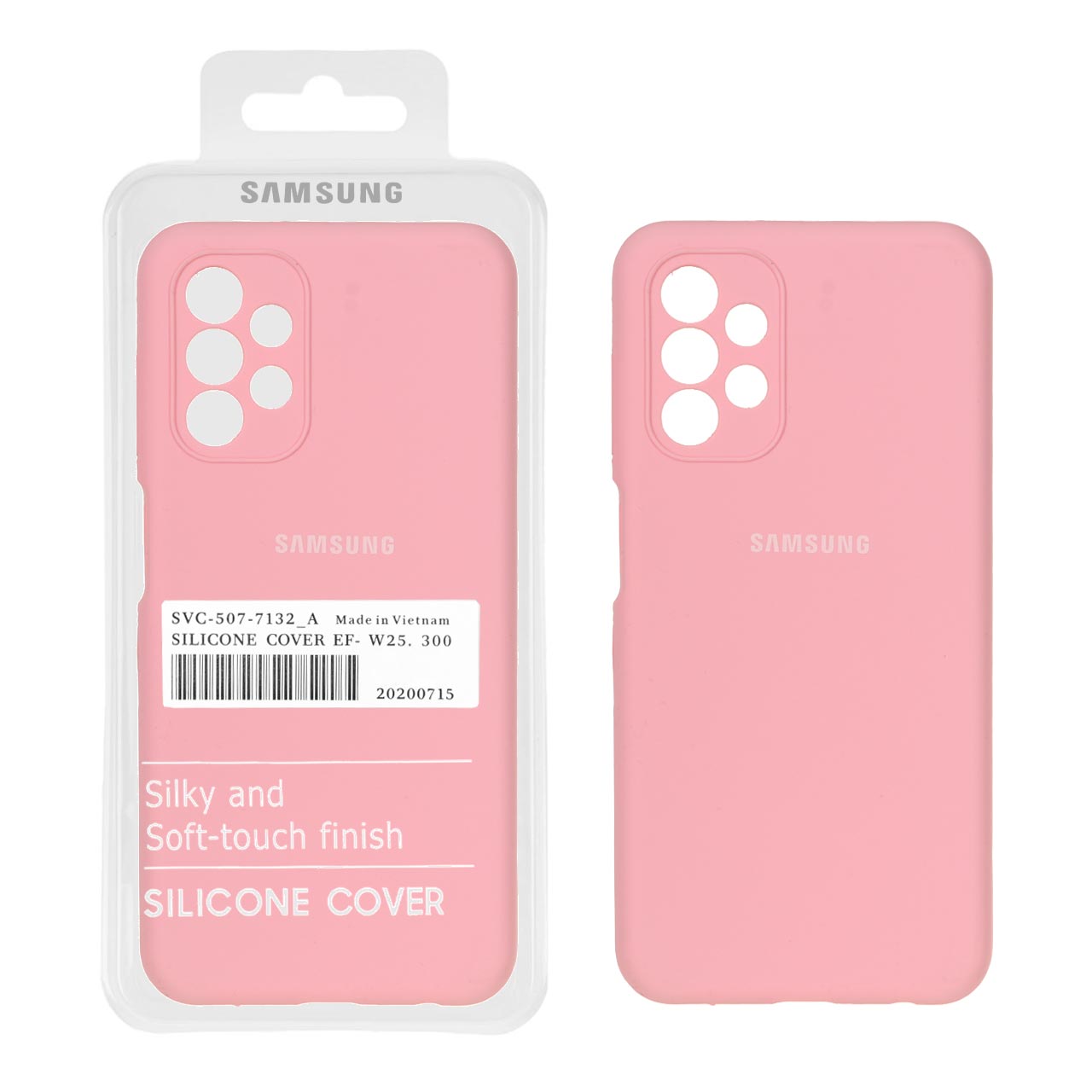 قاب سیلیکونی پاک کنی اورجینال درجه یک Samsung A13-4G - صورتی (پک دار)