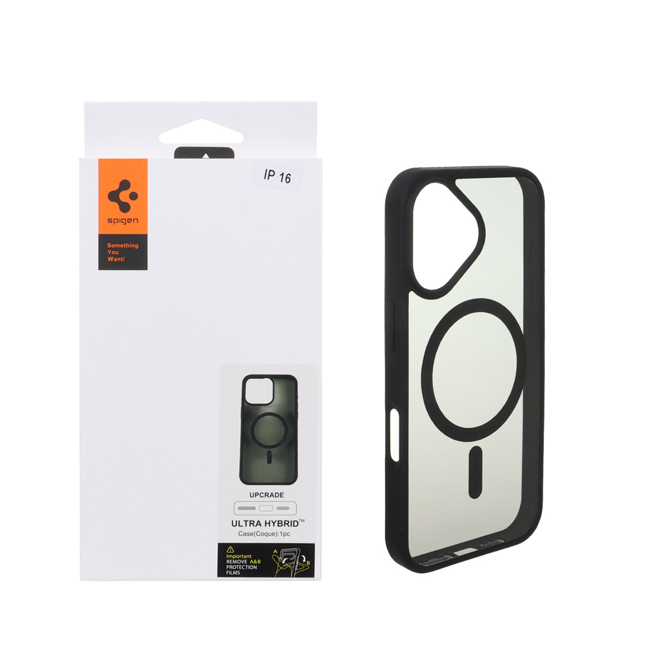 قاب اورجینال Magsafe Spigen با توری اسپیکر فلزی Apple iPhone 16 - مشکی (پک دار)