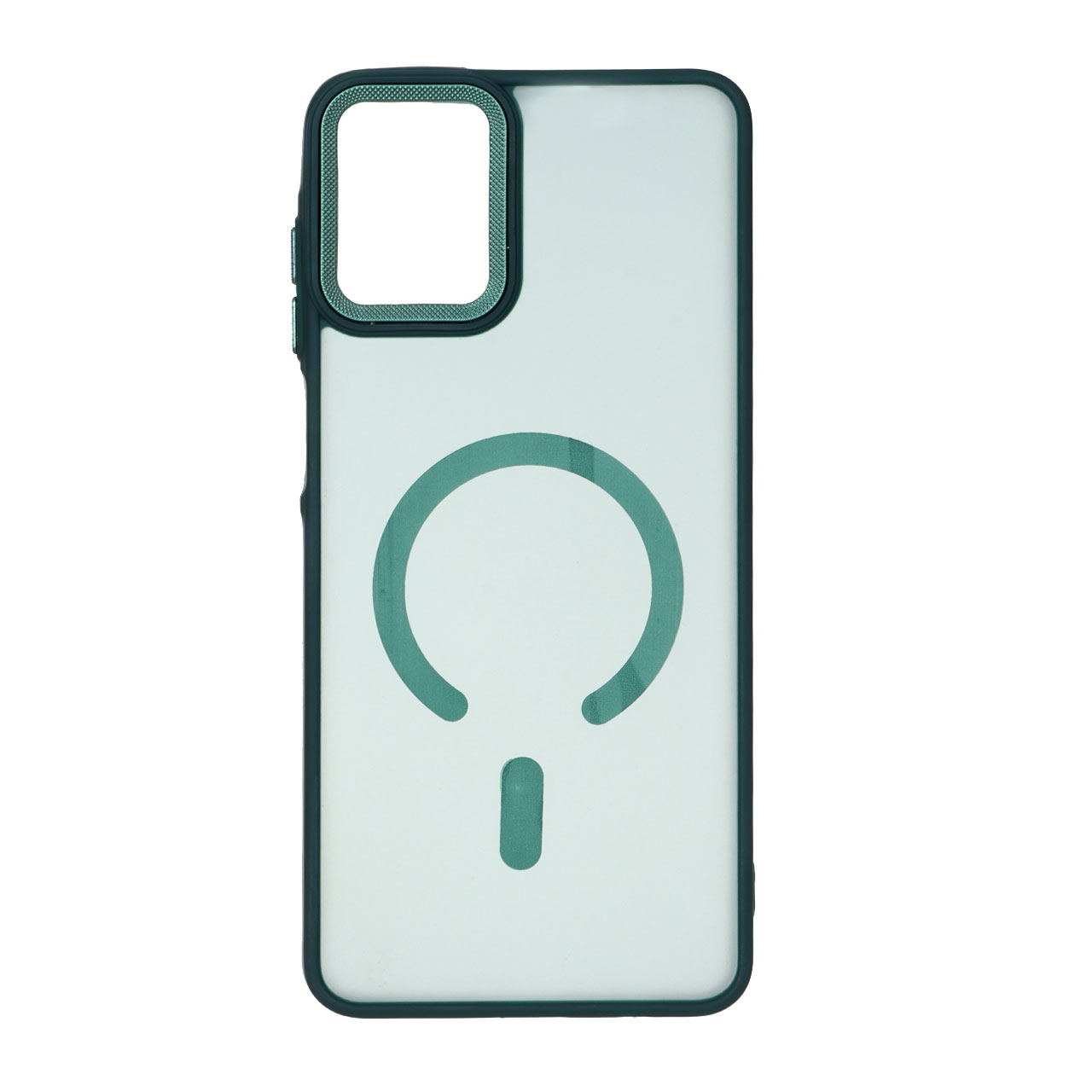 قاب مات لنز کربن طرح مگ سیف دور رنگی Samsung Galaxy A07 - سبز