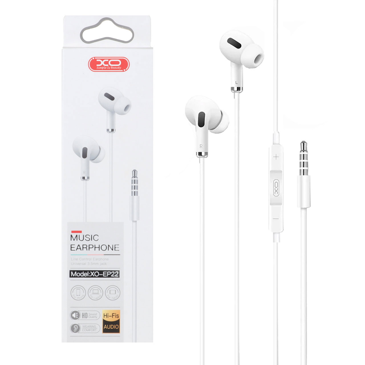 هندزفری باسیم XO مدل XP-EP22 - سفید