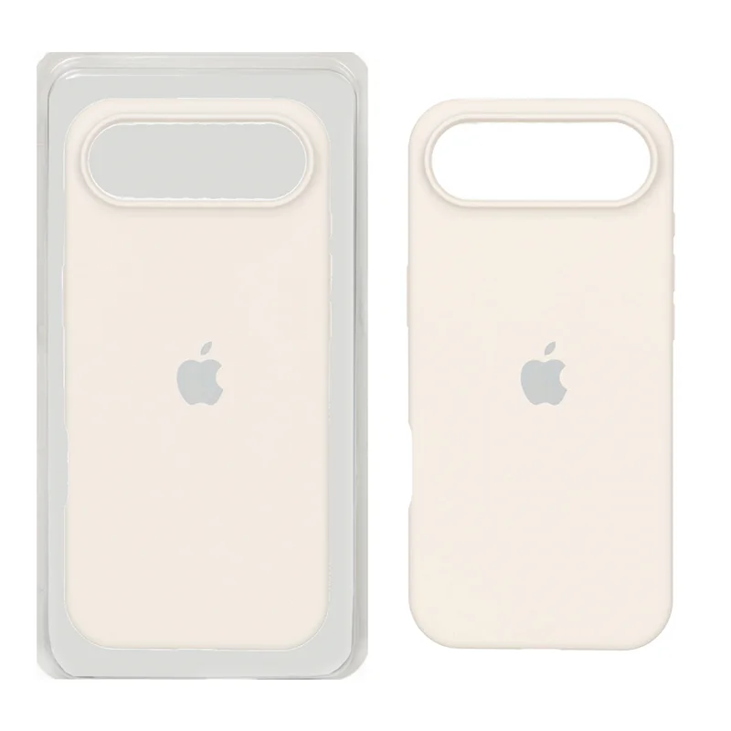 قاب سیلیکونی پاک کنی اورجینال Apple iPhone 17 Air - کرم (پک اصلی)