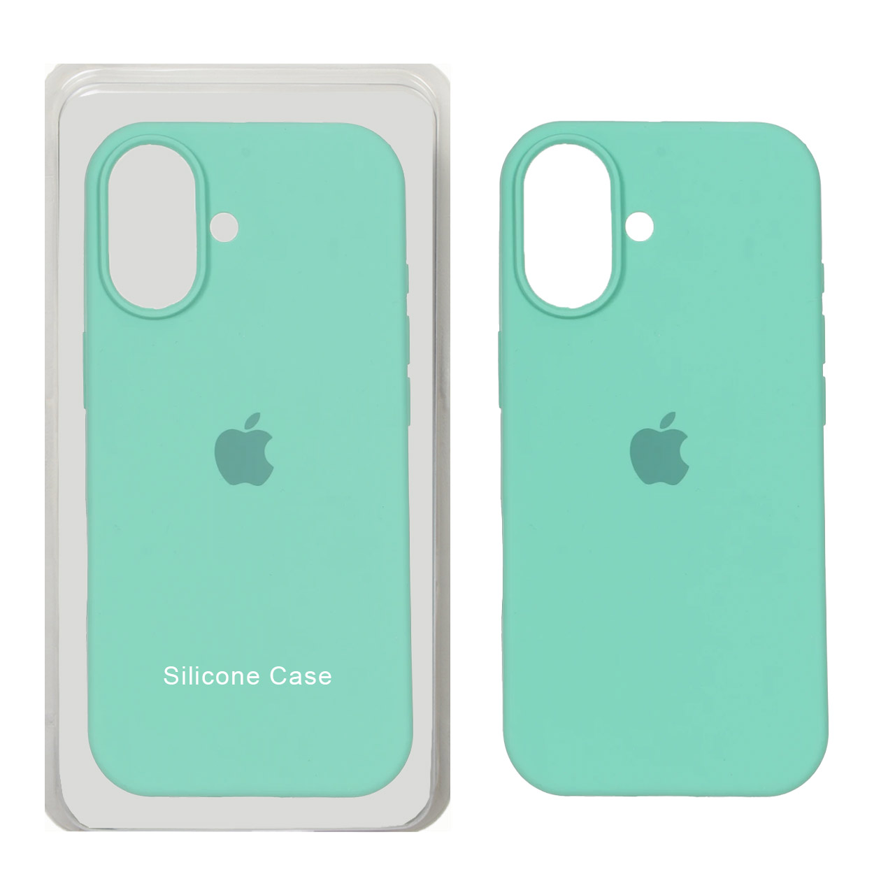 قاب سیلیکونی پاک کنی اورجینال Apple iPhone 17 - سبزآبی (پک اصلی)