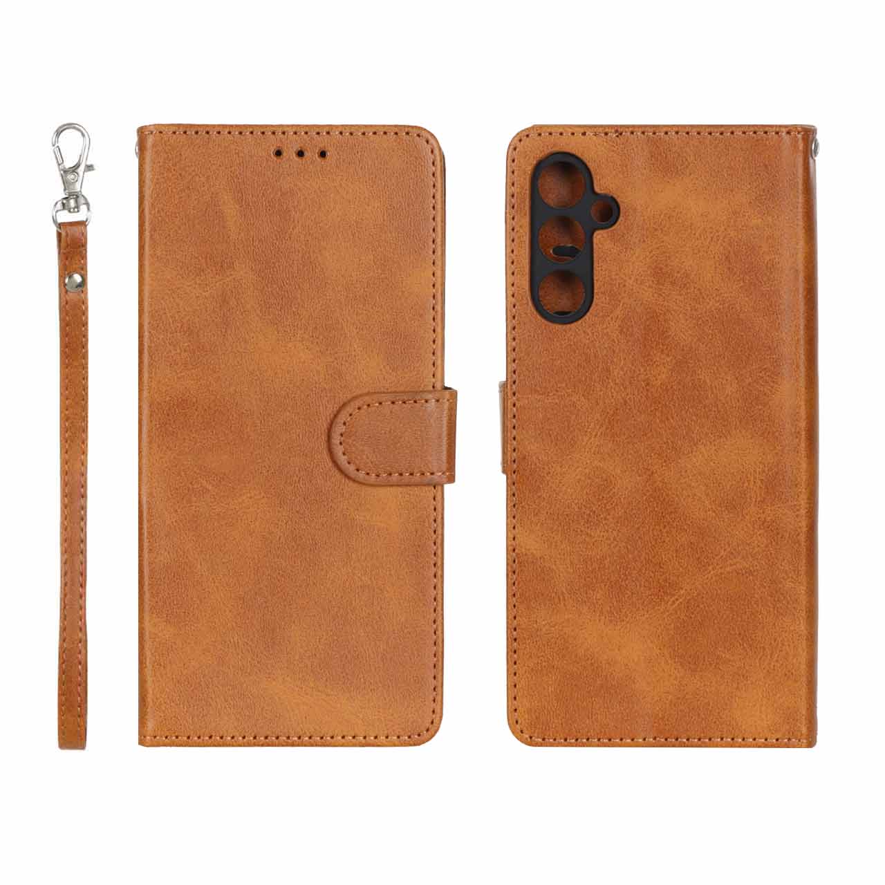 کیف موبایل مگنتی درجه یک MNC مدل Samsung Galaxy A34 - عسلی