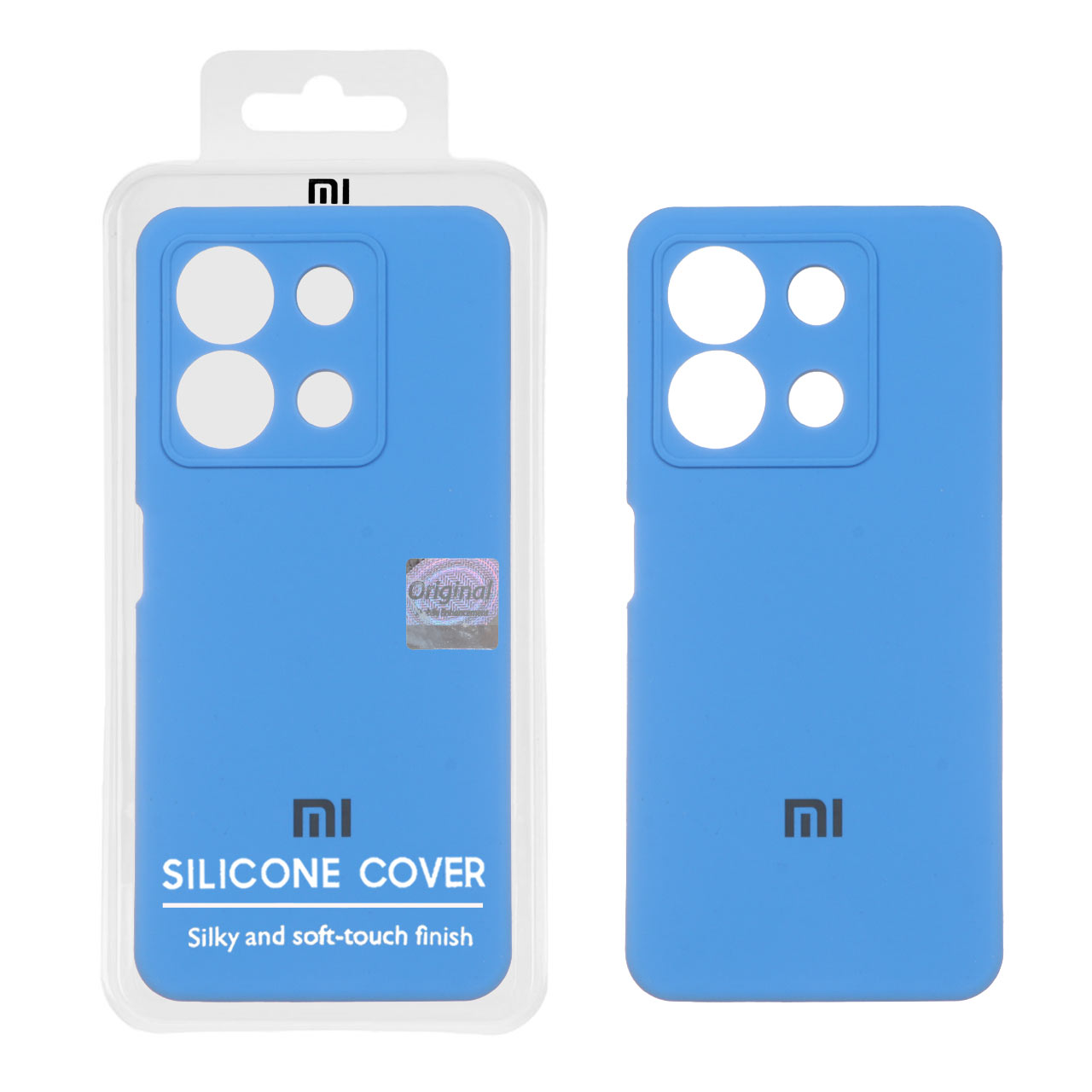 قاب سیلیکونی پاک کنی اورجینال Master Quality مدل Xiaomi Redmi Note 13 4G - آبی (پک دار)