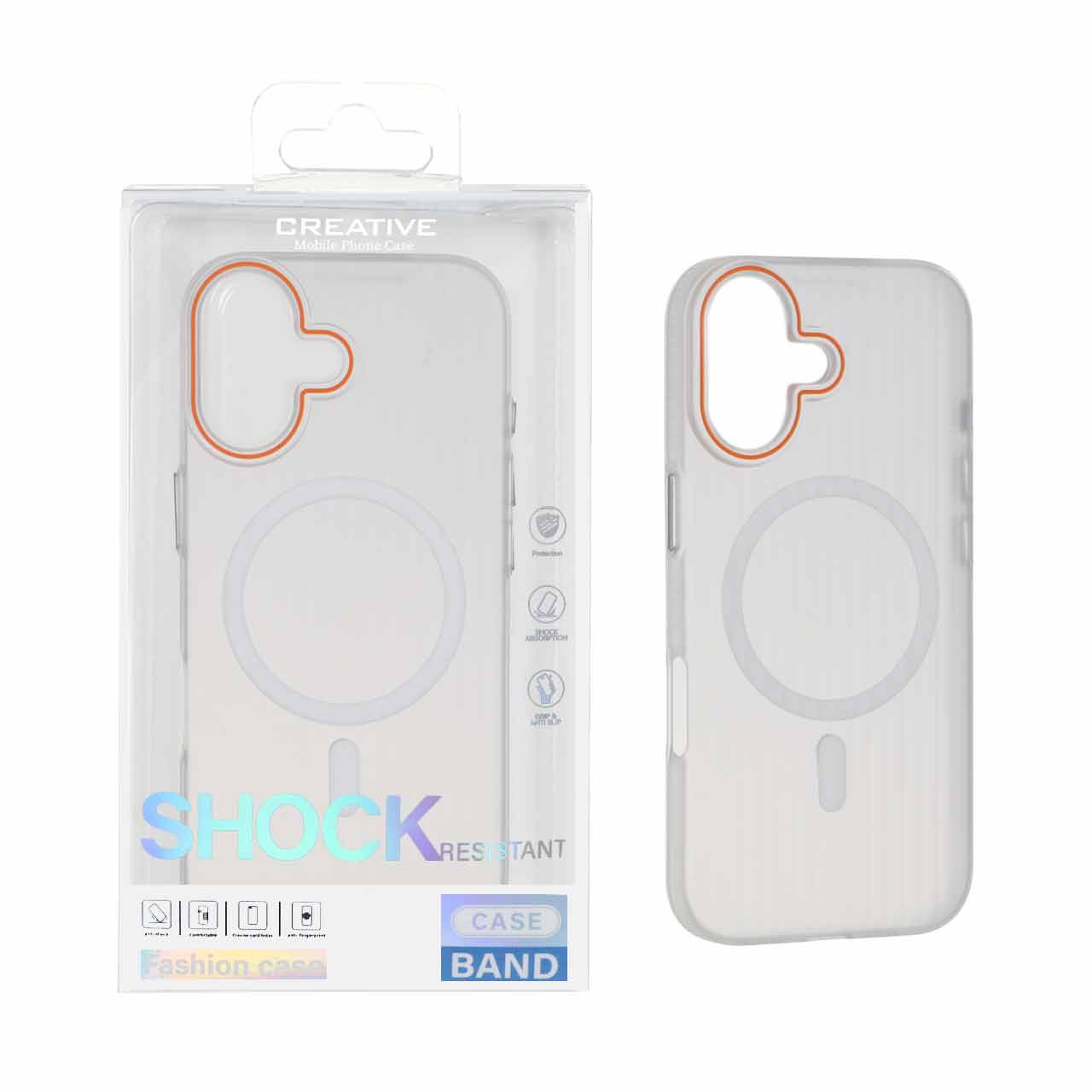 قاب اورجینال کرکره ای مات Magsafe مدل Apple iPhone 17 - سفید (پک دار)