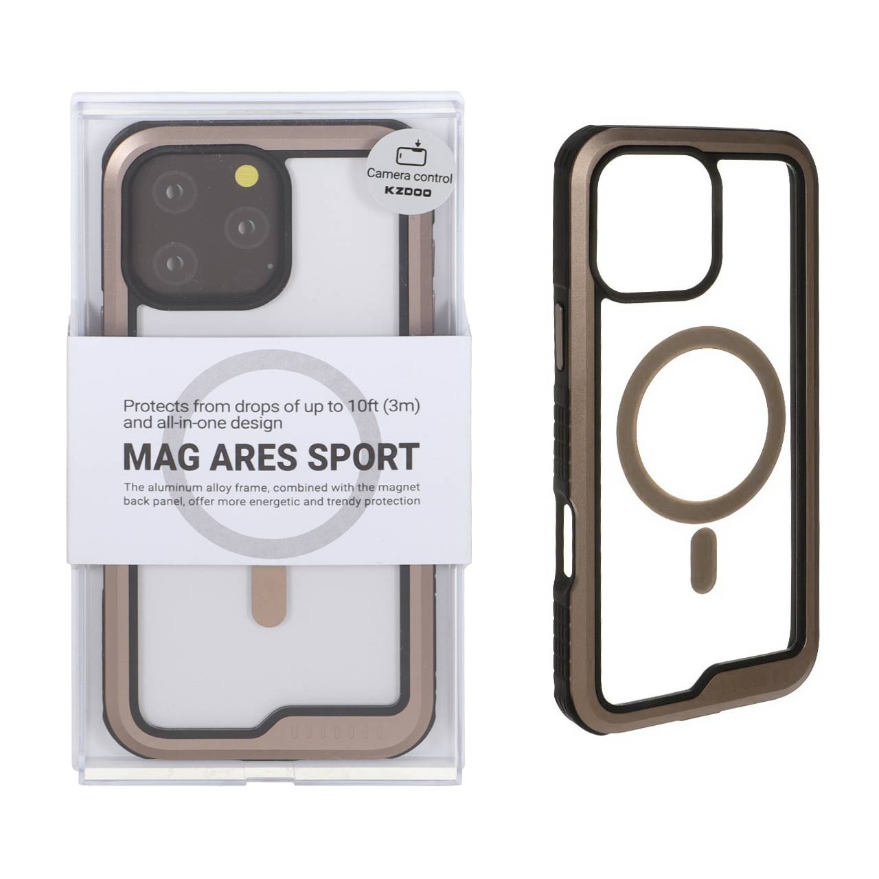 قاب Original KZDoo MAG Ares Sport مدل Apple iPhone 16 Pro Max - صحرایی (پک دار) - NTC