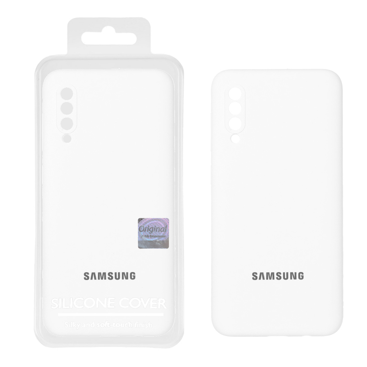 قاب سیلیکونی پاک کنی اورجینال Master Quality مدل Samsung Galaxy A50 / A50s / A30s - سفید (پک دار)