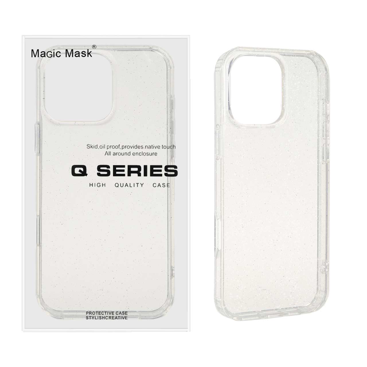 قاب اورجینال پشت سخت شفاف اکلیلی Apple iPhone 16 Pro Max (پک دار)