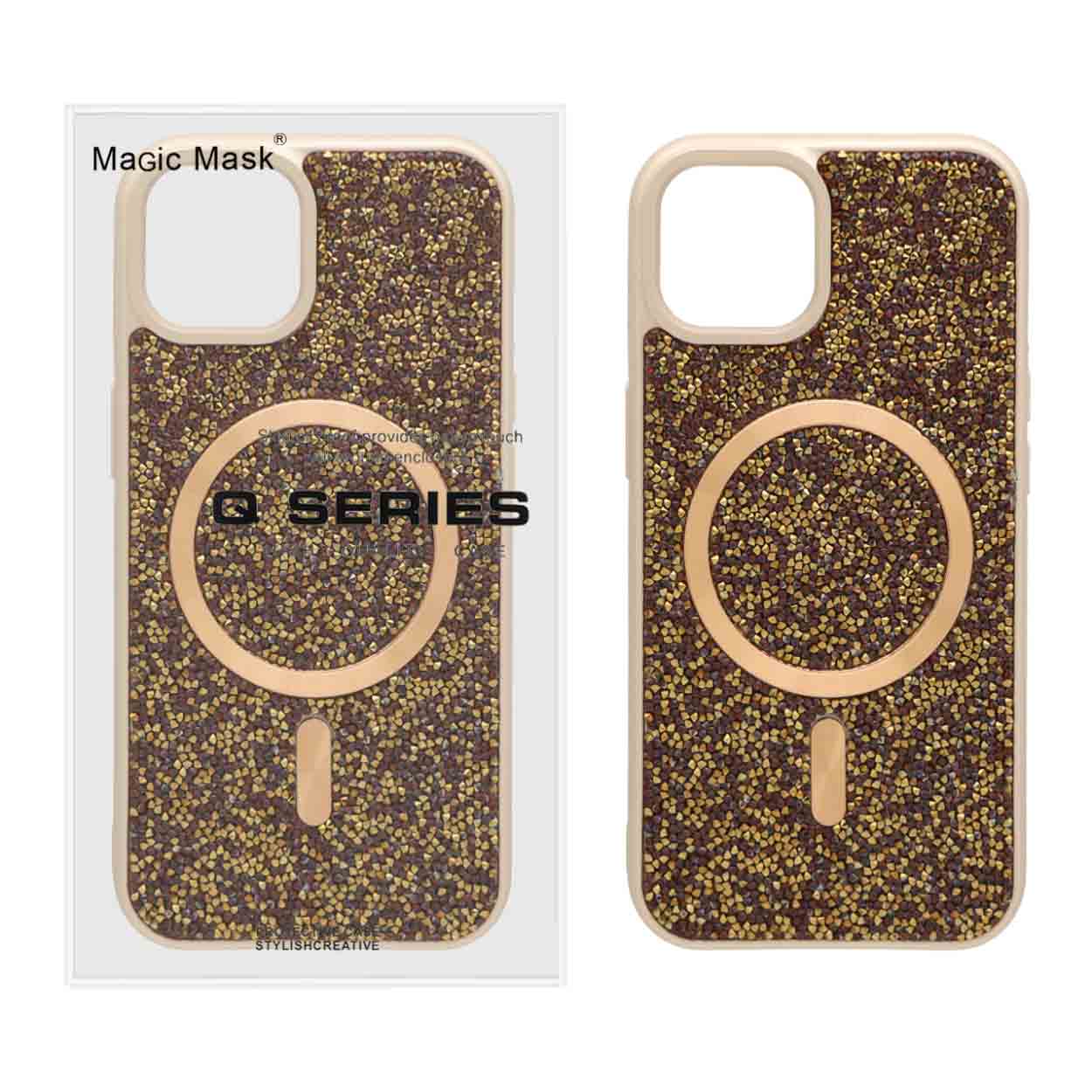 قاب اورجینال دیاموند Magsafe مدل Apple iPhone 13 / iPhone 14 - طلایی (پک دار)