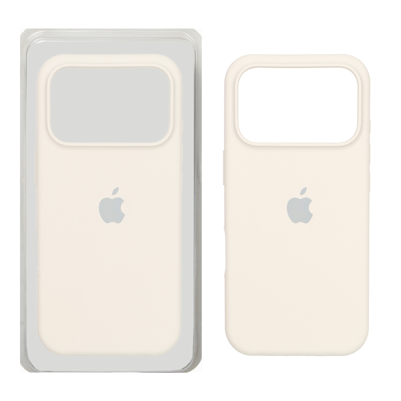 قاب سیلیکونی پاک کنی اورجینال Apple iPhone 17 Pro - کرم (پک اصلی)