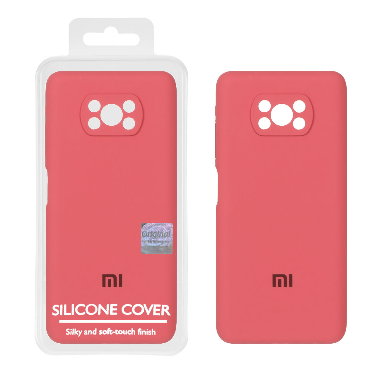 قاب سیلیکونی پاک کنی اورجینال Master Quality مدل Xiaomi Poco X3 / Poco X3 Pro / Poco X3 NFC - هلویی (پک دار)
