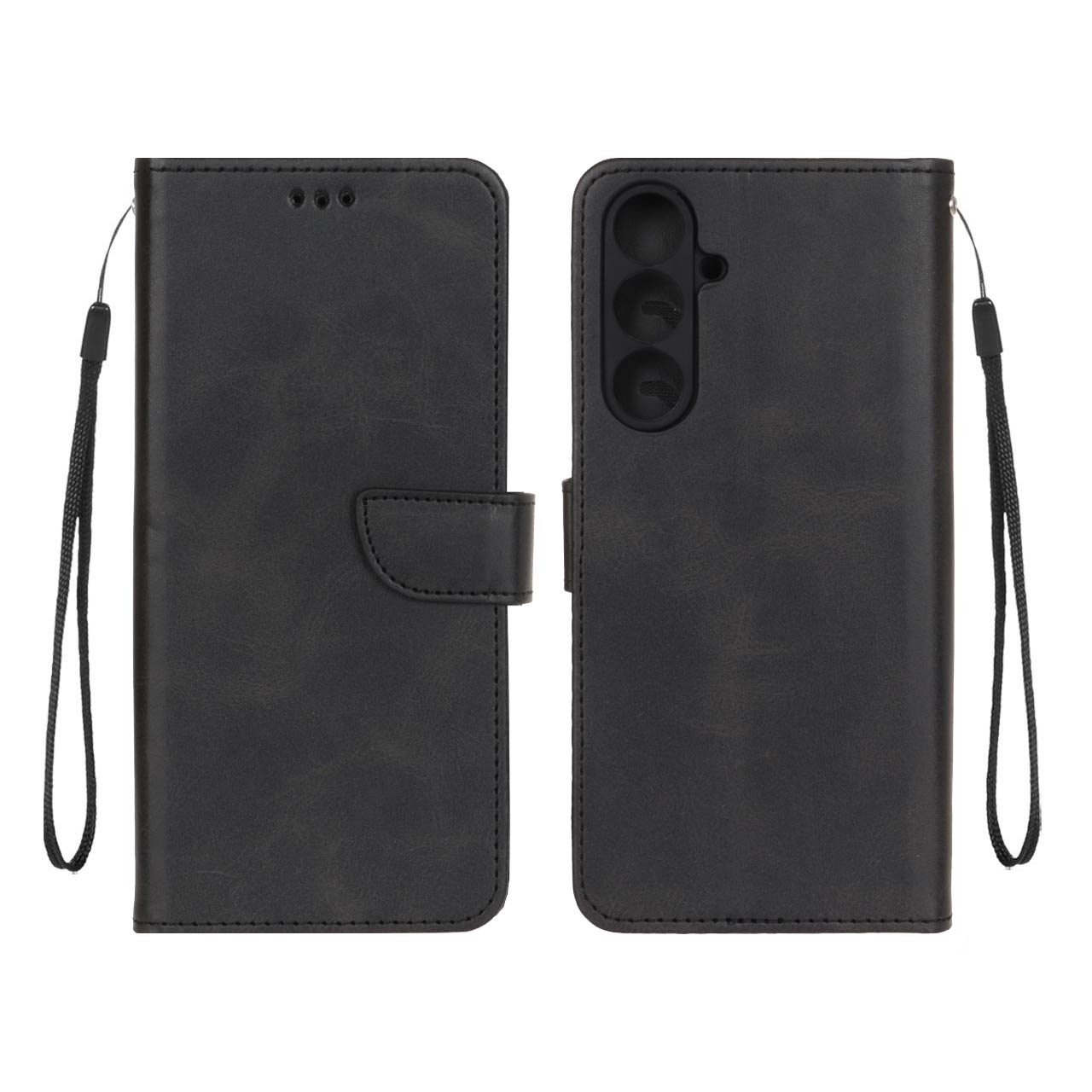 کیف چرمی موبایل مگنتی محافظ لنزدار Samsung Galaxy S24 FE - مشکی