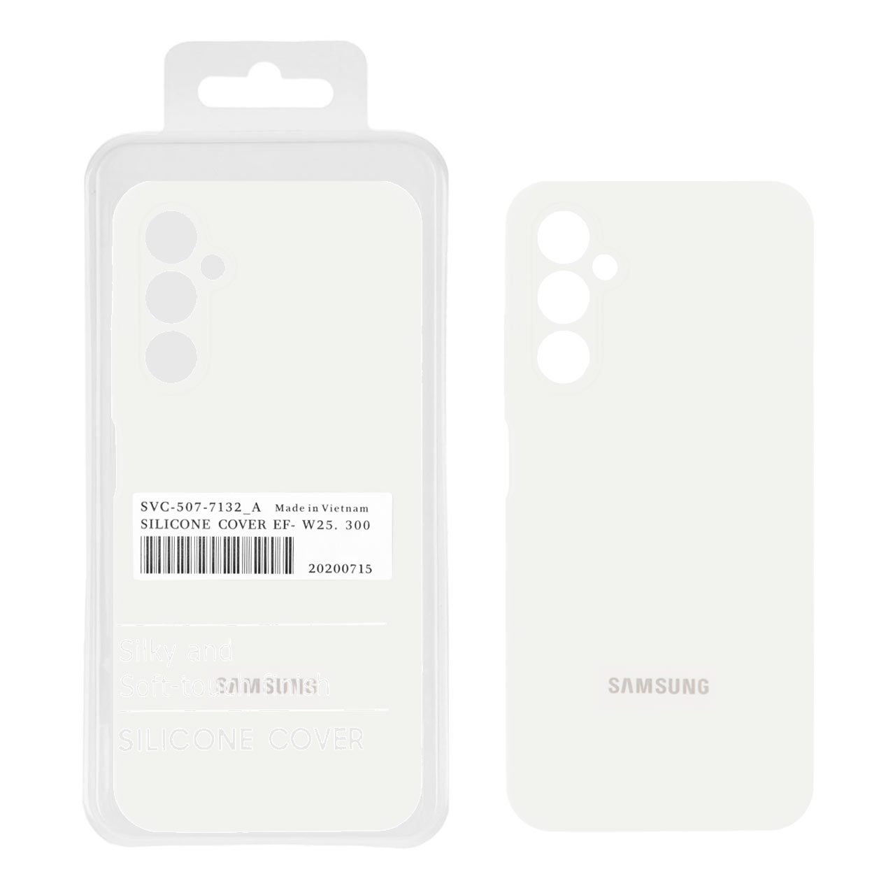 قاب سیلیکونی پاک کنی اورجینال درجه یک Samsung Galaxy A16 - سفید (پک دار)