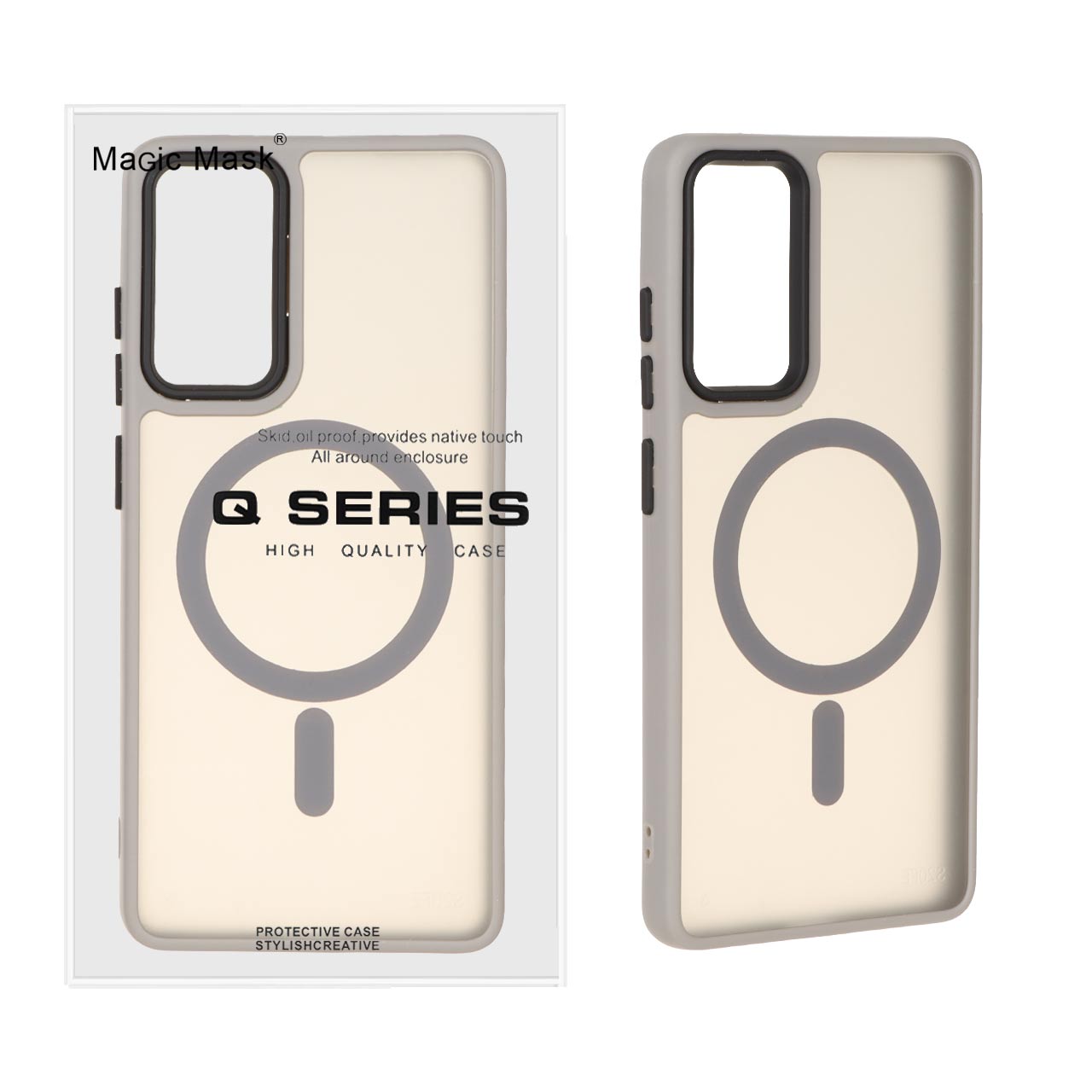 قاب اورجینال Magic Mask مات Magsafe بلک لنز Samsung Galaxy S20 FE - خاکستری (پک دار)