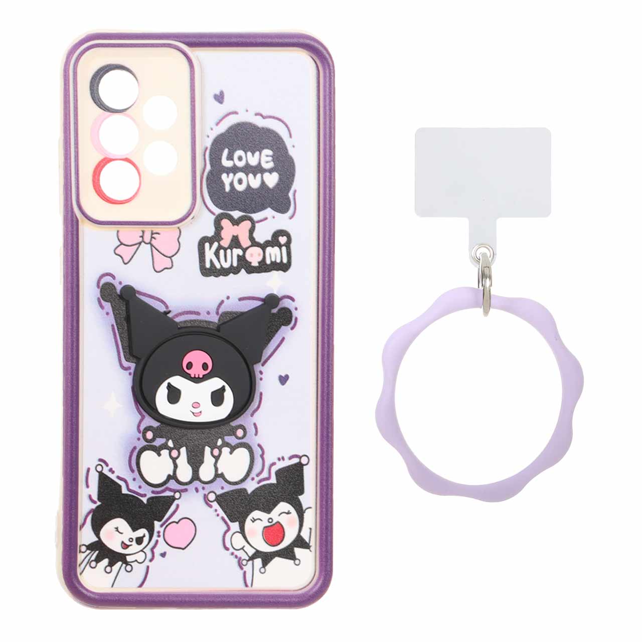 قاب Solid Case عروسک برجسته النگویی Samsung Galaxy A52 / A52s - طرح 596