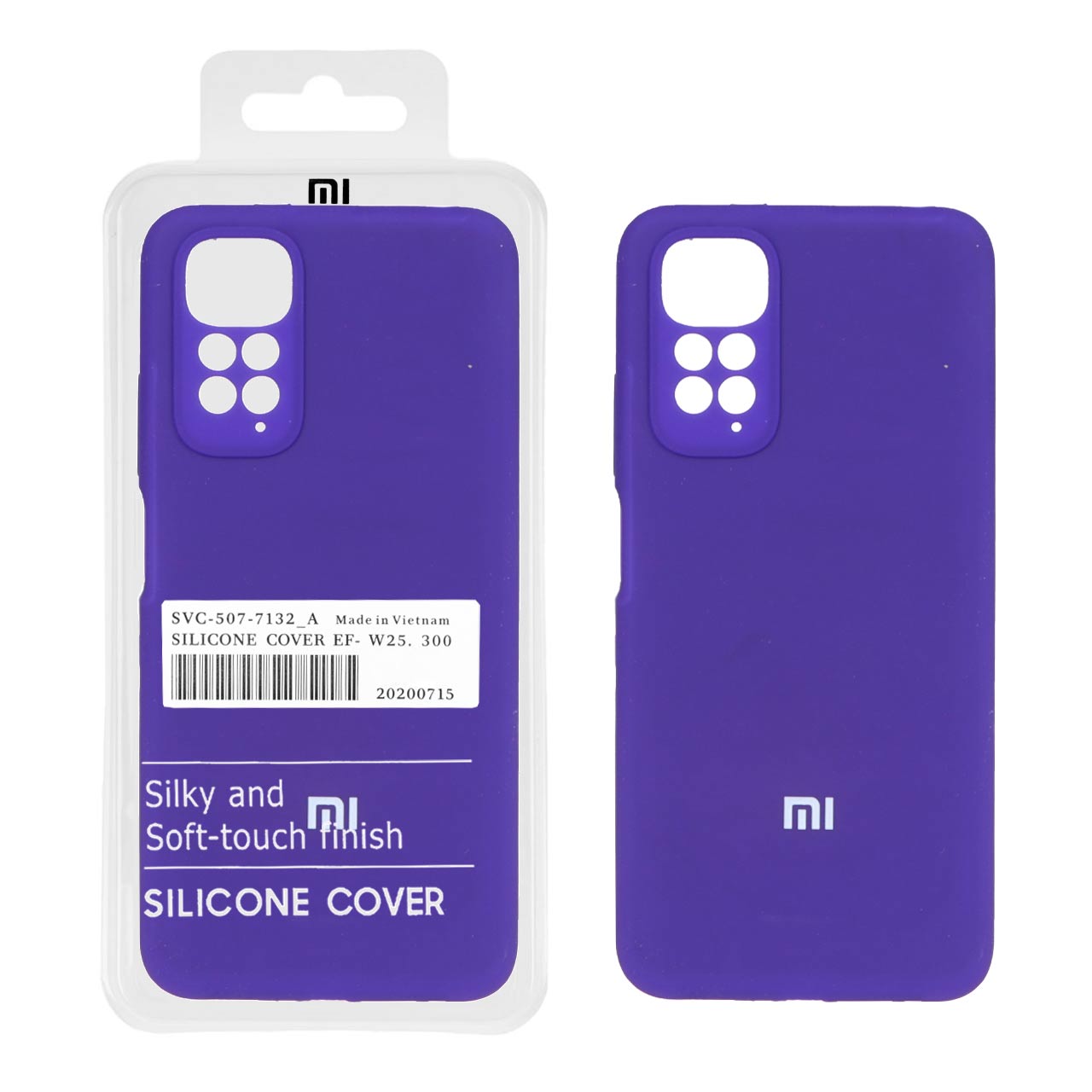 قاب سیلیکونی پاک کنی اورجینال درجه یک Xiaomi Redmi Note 11 4G / Redmi Note 11S - بنفش (پک دار)