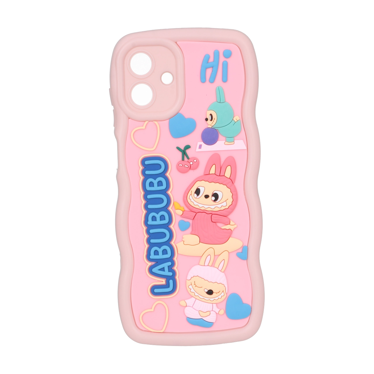 قاب کنگره ای عروسک برجسته محافظ لنزدار Samsung Galaxy A07 - طرح 115