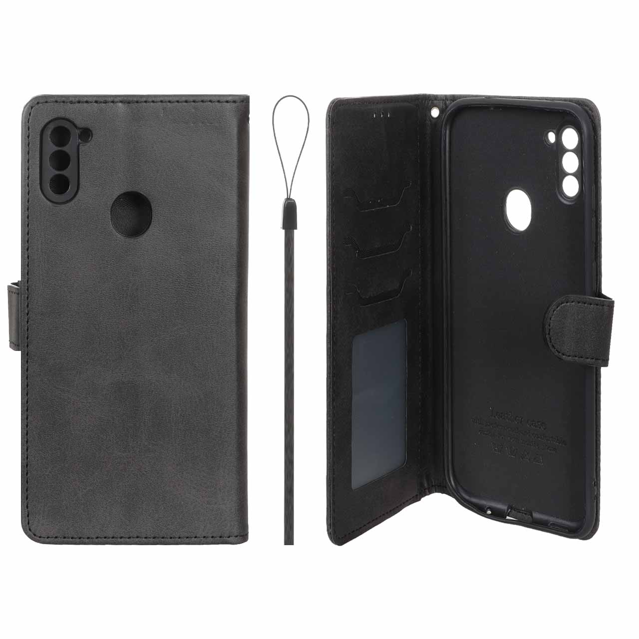 کیف موبایل مگنتی درجه یک داخل خز MNC Plus مدل Samsung Galaxy A11 / M11 - مشکی