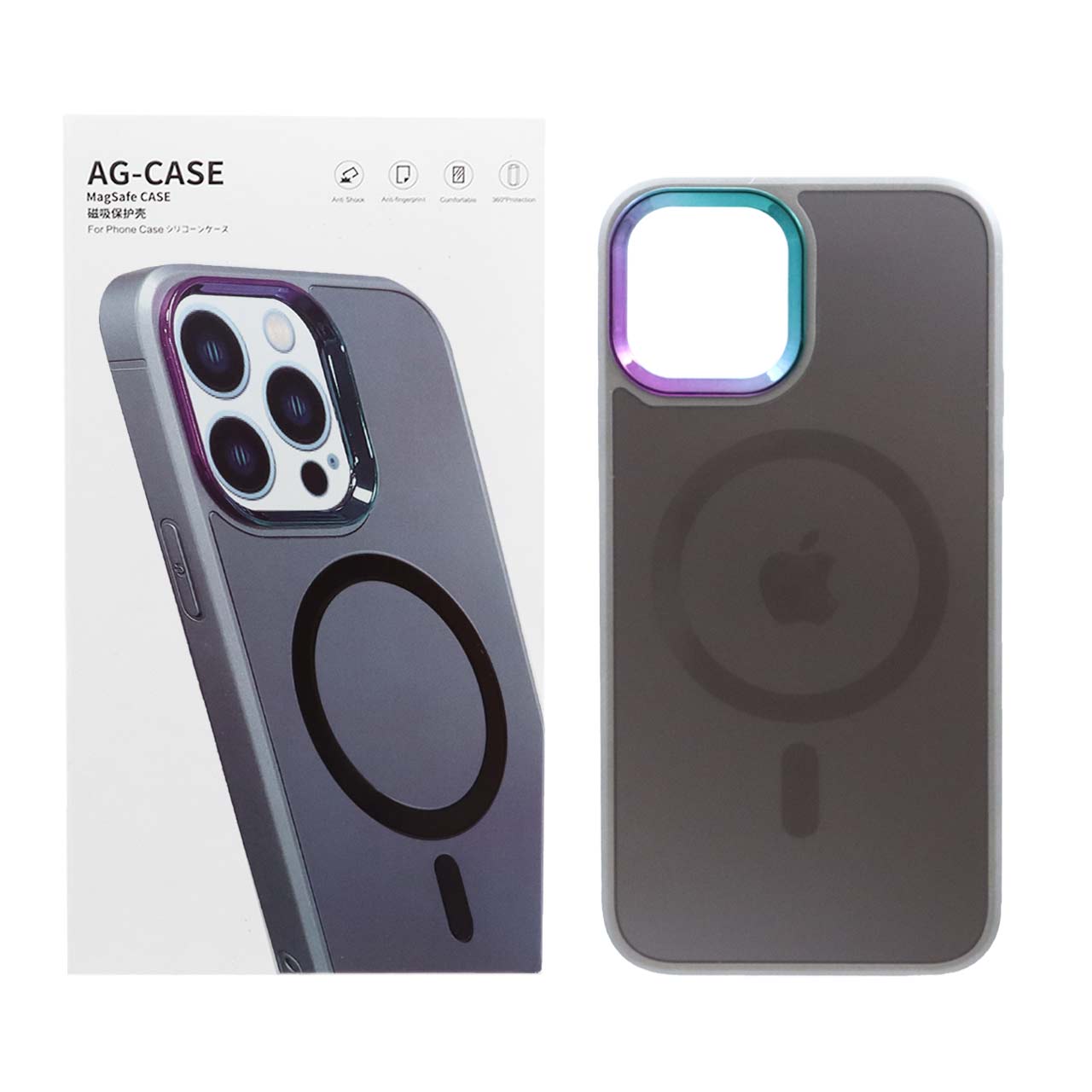 قاب مگ سیف AG-Case هفت رنگ Apple iPhone 11 - خاکستری (پک دار)