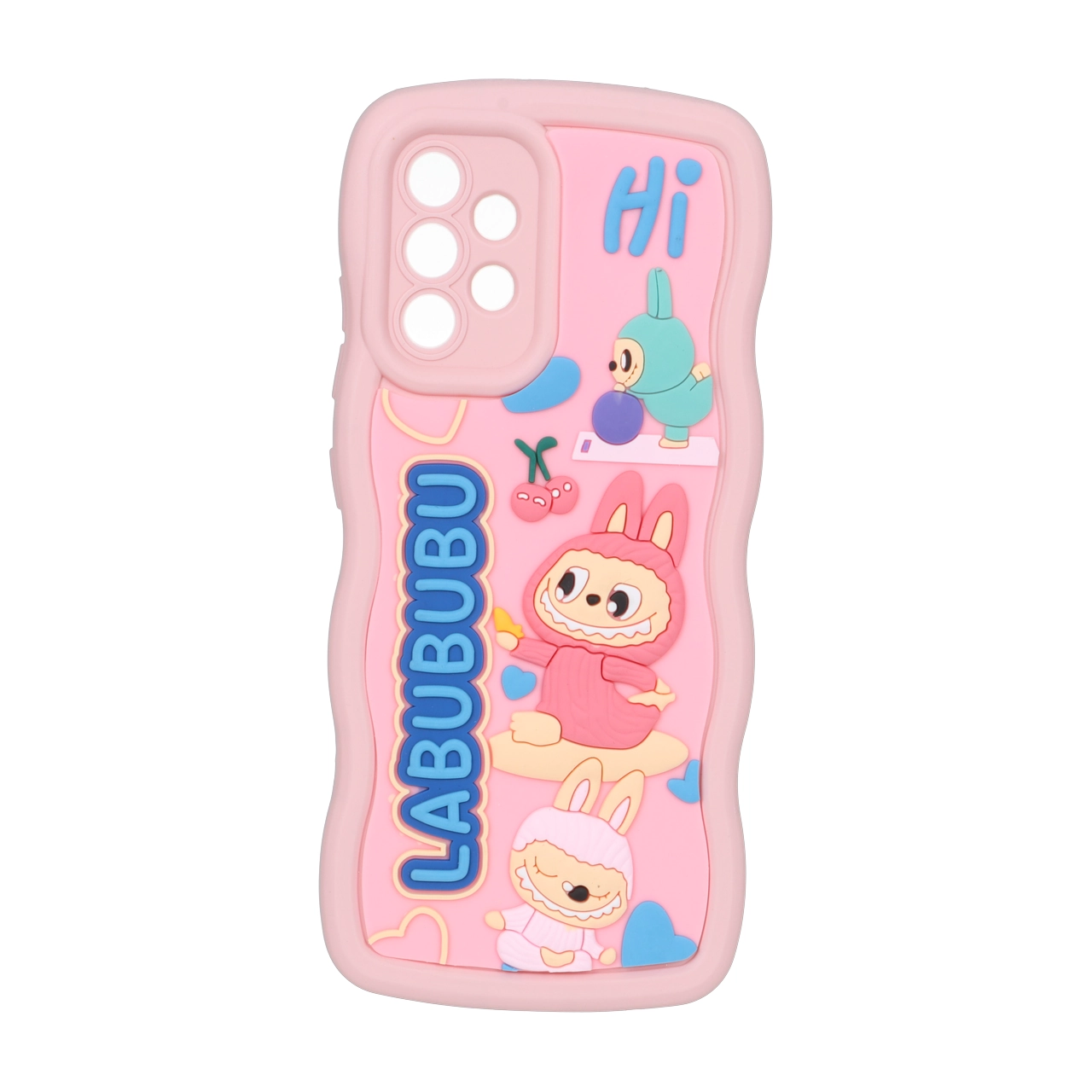 قاب کنگره ای عروسک برجسته محافظ لنزدار Samsung Galaxy A32 4G - طرح 99