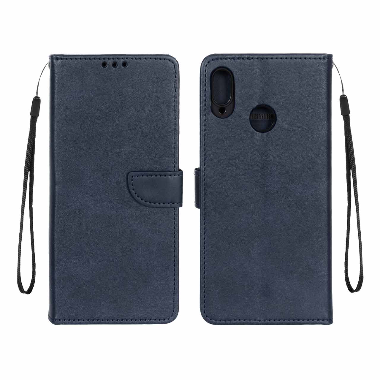 کیف چرمی موبایل مگنتی محافظ لنزدار Huawei Nova 3i - سرمه ای