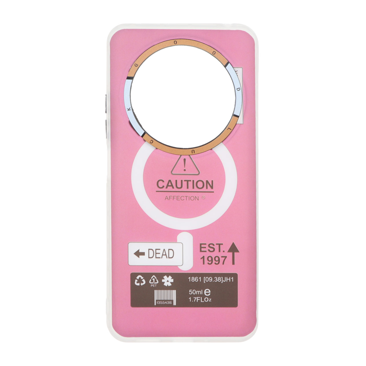 قاب Caution دور مات طرح مگ سیف Xiaomi Redmi 14C / Redmi A4 / Poco C75 - ارغوانی
