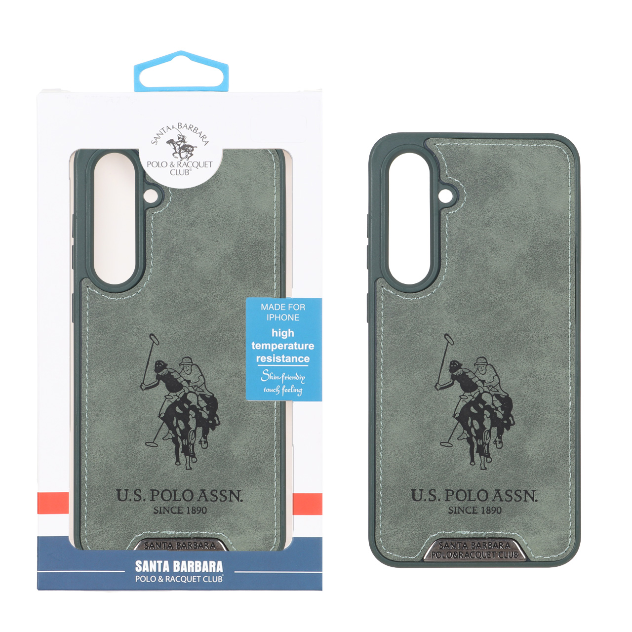 قاب اورجینال US Polo Assn جیر Samsung Galaxy S24 FE - سبز (پک دار)