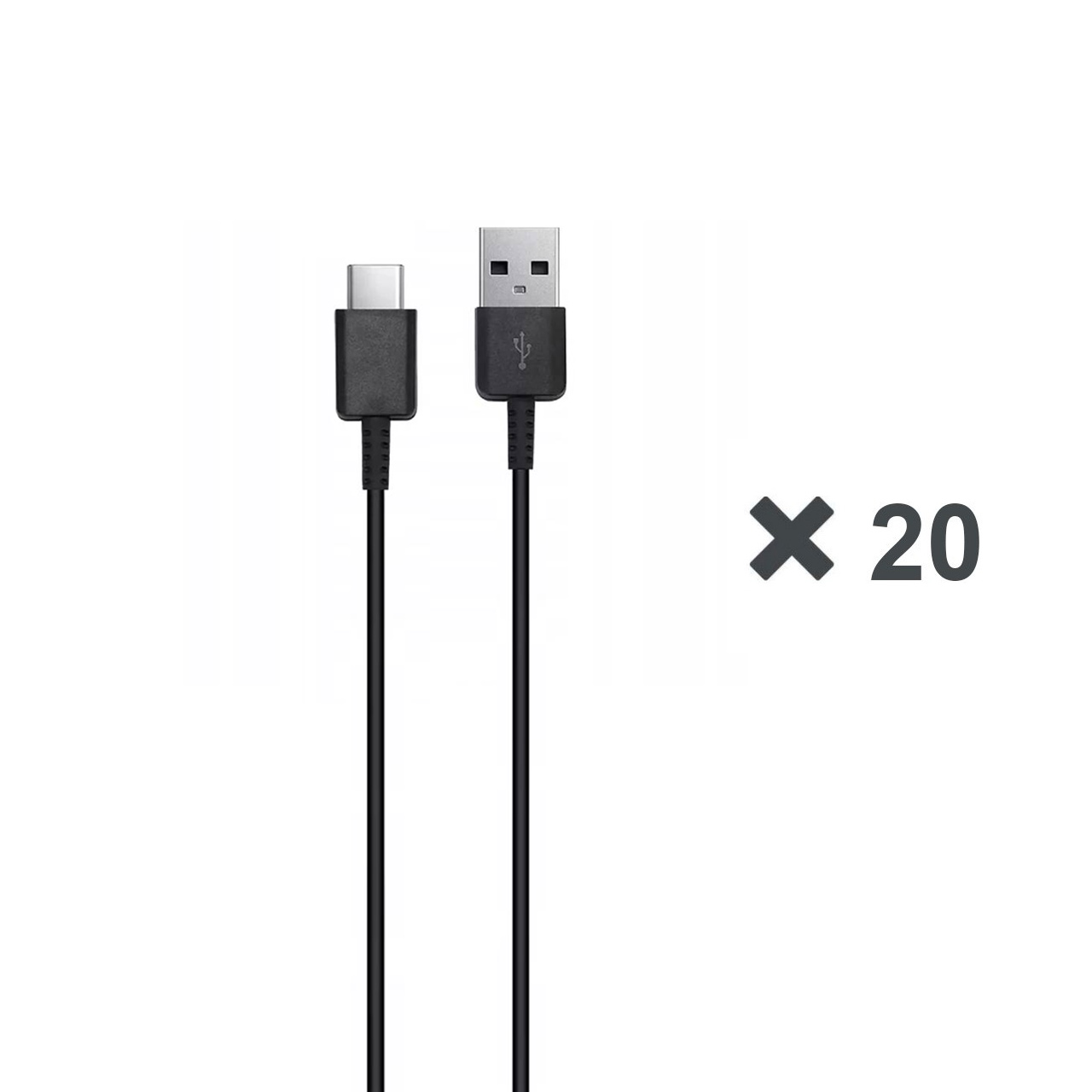 پک 20 عددی کابل شارژ SAMSUNG Type-C مدل EP-DG970 S10-CH - مشکی - DST (گارانتی شش ماهه)
