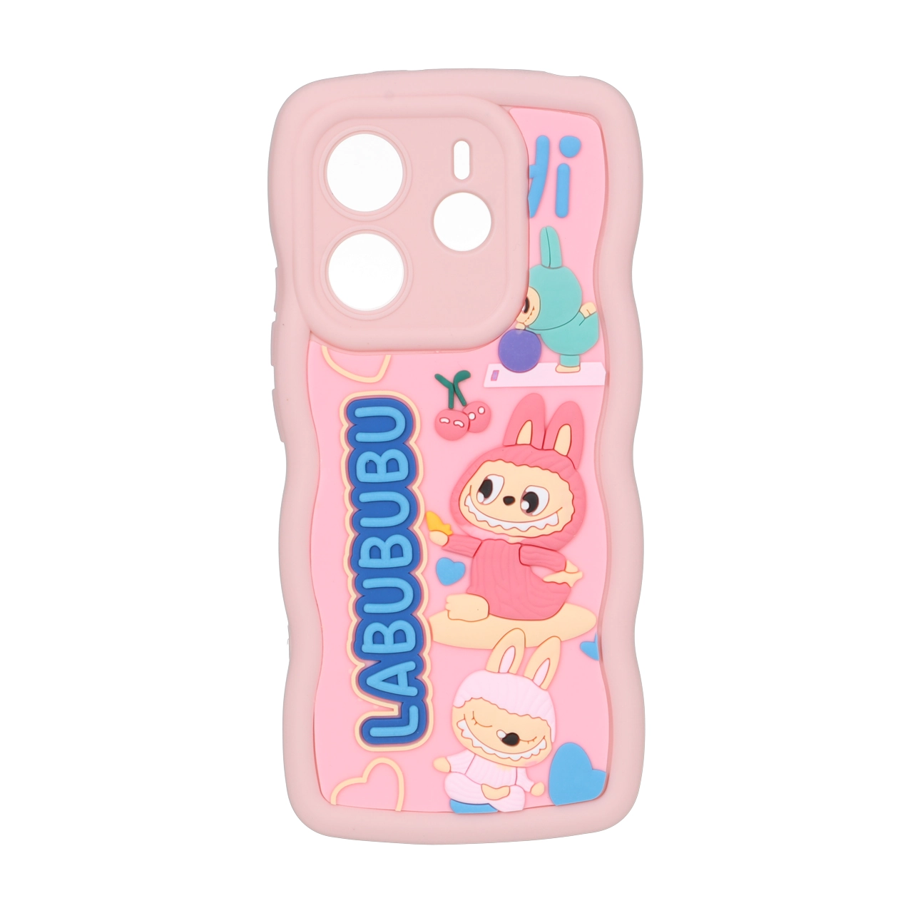 قاب کنگره ای عروسک برجسته محافظ لنزدار Xiaomi Redmi Note 14 4G - طرح 71